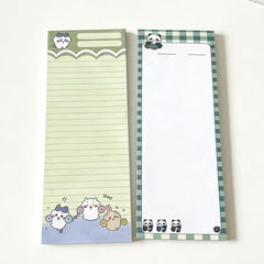 【NO.8】 :B5 half Long Notepads (Approx. 3.3 × 9.8 inches)
