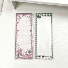 【NO.8】 :B5 half Long Notepads (Approx. 3.3 × 9.8 inches)