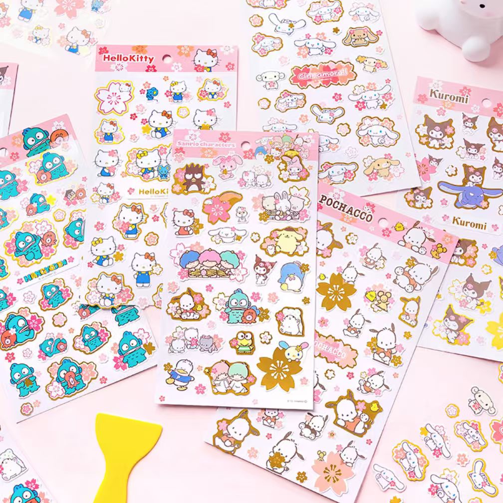 【NO.19】Gold & Silver-Edged DIY Stickers（4.7 × 9.1 in）