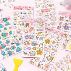 【NO.19】Gold & Silver-Edged DIY Stickers（4.7 × 9.1 in）