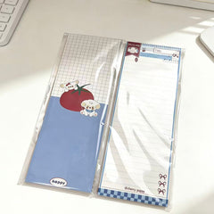 【NO.8】 :B5 half Long Notepads (Approx. 3.3 × 9.8 inches)