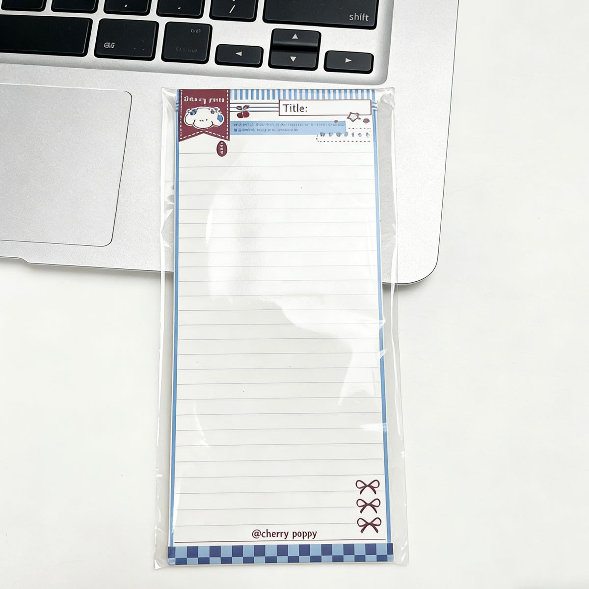 【NO.8】 :B5 half Long Notepads (Approx. 3.3 × 9.8 inches)